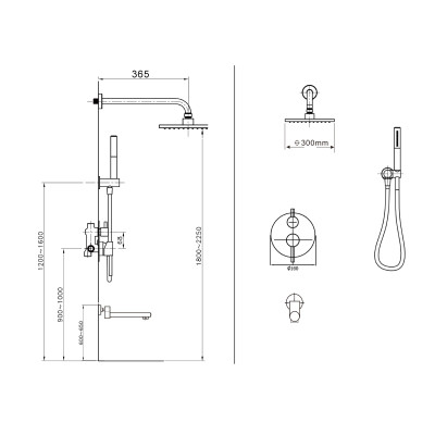 Душевая система  ASIGNATURA Delicate 15527902 черная Душевая система  ASIGNATURA Delicate 15527902 черная
