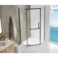 Душевая кабина ASIGNATURA Turia 90*90 б/п, проф.черный мат, стекло прозр, (8 мм), распашная 39020402 Душевая кабина ASIGNATURA Turia 90*90 б/п, проф.черный мат, стекло прозр, (8 мм), распашная 39020402