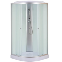 Бокс душовий без гідромасажу Mixxus STRONG SB02-90x90x215-FB SATIN з низьким піддоном (MI6886)