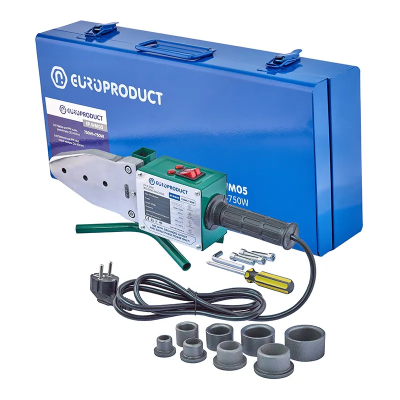 Паяльник Europroduct EP.WM05 для PPR труб (плоскі насадки) 20/40mm (EP6095) Паяльник Europroduct EP.WM05 для PPR труб (плоскі насадки) 20/40mm (EP6095)