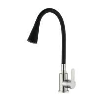 Змішувач для кухні Mixxus DAX-011 REFL.Black із силіконовим виливом (MI6559)