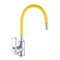Змішувач для кухні Zerix SAR 181 із жовтим силіконовим виливом (ZX2670) Змішувач для кухні Zerix SAR 181 із жовтим силіконовим виливом (ZX2670)