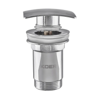 Донний клапан для умивальника з переливом Koer PW-04-01 1 1/4'' (кнопка) (Колір хром) (KR3398) Донний клапан для умивальника з переливом Koer PW-04-01 1 1/4'' (кнопка) (Колір хром) (KR3398)
