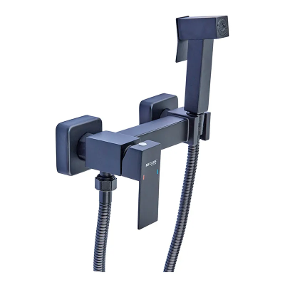 Настінний змішувач із гігієнічним душем Mixxus KUB-222 Black (MI6019) Настінний змішувач із гігієнічним душем Mixxus KUB-222 Black (MI6019)