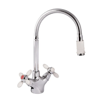 Змішувач для кухні Zerix Z5860-7 (білі ручки) (ZX0349) Змішувач для кухні Zerix Z5860-7 (білі ручки) (ZX0349)