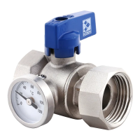 Кран ГГМ з накидною гайкою з термометром Koer KR.1034 - 1