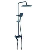 Душова колона зі змішувачем з алюмінію Armata BCG-009-J BLACK, 3 режими (CH6560) Душова колона зі змішувачем з алюмінію Armata BCG-009-J BLACK, 3 режими (CH6560)