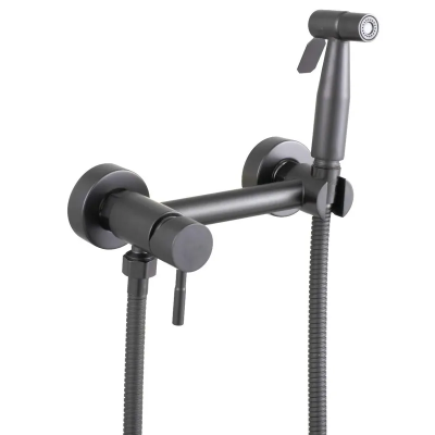 Змішувач настінний з гігієнічним душем Mixxus SUS-222 GRAPHITE з нержавіючої сталі SUS304 (MX9884) Змішувач настінний з гігієнічним душем Mixxus SUS-222 GRAPHITE з нержавіючої сталі SUS304 (MX9884)