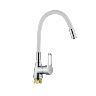 Змішувач для кухні з силіконовим виливом Champion Sop 014-045 (Nut) Refl.White (MI6362)