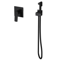 Змішувач для гігієнічного душу Mixxus Premium MONE 002 INNER Black вбудований з лійкою (MI6779)