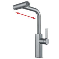 Змішувач для кухні Mixxus MOZ-014 з висувною лійкою (4 режими) з нерж. сталі (MI6339) Змішувач для кухні Mixxus MOZ-014 з висувною лійкою (4 режими) з нерж. сталі (MI6339)