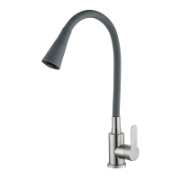 Змішувач для кухні Mixxus DAX-011 REFL.Gray з силіконовим виливом (MI6560)