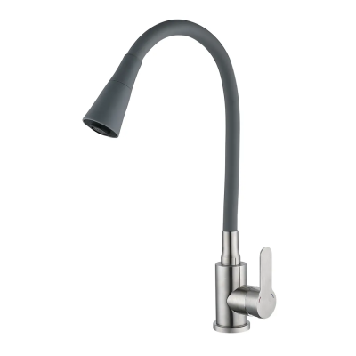 Змішувач для кухні Mixxus DAX-011 REFL.Gray з силіконовим виливом (MI6560) Змішувач для кухні Mixxus DAX-011 REFL.Gray з силіконовим виливом (MI6560)