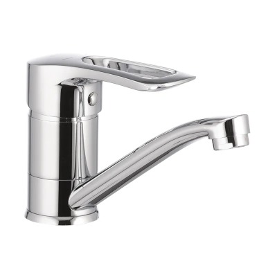 Змішувач для умивальника Cron Hansberg 555 (вилив 15 см) (CR0039) Змішувач для умивальника Cron Hansberg 555 (вилив 15 см) (CR0039)