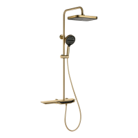 Душова колона з термостатичним змішувачем Mixxus Premium SPACE-009-J Brushed gold, 3 режими (MI6541