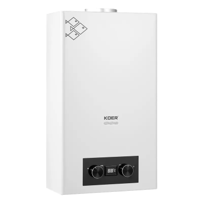 Газова колонка Koer KWH.G0110 WHITE димохідна 10 л/хв, колір білий (KR5553) Газова колонка Koer KWH.G0110 WHITE димохідна 10 л/хв, колір білий (KR5553)