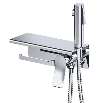 Змішувач для гігієнічного душу Haiba GAUDI 069 з тримачем для туалетного паперу (HB9596)