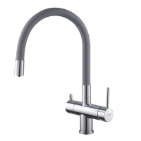 Кухонний змішувач з силік. виливом і вих. для питної води KOER KB-72002-01 (KR3383) Кухонний змішувач з силік. виливом і вих. для питної води KOER KB-72002-01 (KR3383)