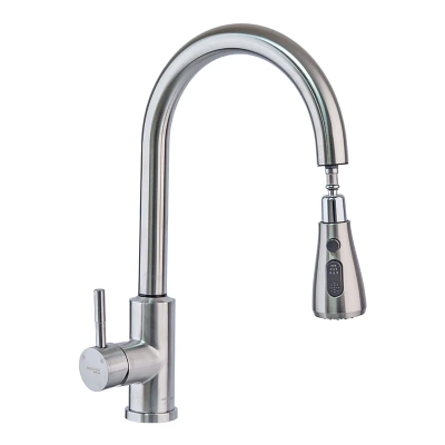 Змішувач для кухні сенсорний з висувною лійкою Mixxus LUX-014 Sensor (нерж. сталь) (MI6230) Змішувач для кухні сенсорний з висувною лійкою Mixxus LUX-014 Sensor (нерж. сталь) (MI6230)