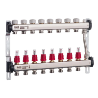 Колектор з витратомірами та термостатичними клапанами з байпасом Roho R814-08 - 1