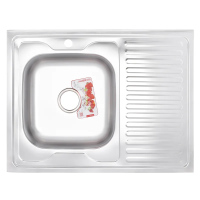 Кухонна мийка накладна Zerix Z8060L-04-160E (Satin) (ZX1618) Кухонна мийка накладна Zerix Z8060L-04-160E (Satin) (ZX1618)