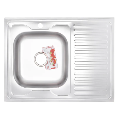 Кухонна мийка накладна Zerix Z8060L-04-160E (Satin) (ZX1618) Кухонна мийка накладна Zerix Z8060L-04-160E (Satin) (ZX1618)