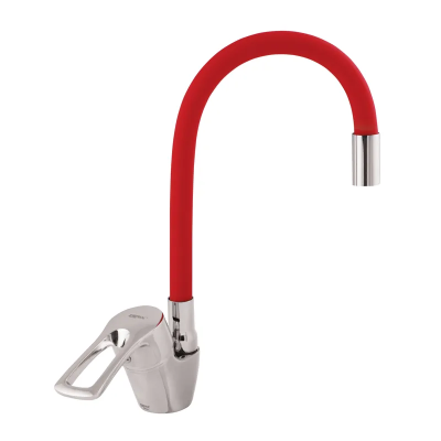 Змішувач для кухні Zerix YUB 181 з червоним гнучким виливом (ZX0435) Змішувач для кухні Zerix YUB 181 з червоним гнучким виливом (ZX0435)
