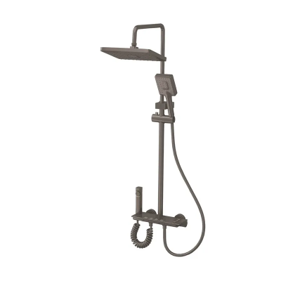 Душова колона Armata BCT-009-J Graphite зі змішувачем з кнопковим перемикачем, 4 режими (CH6511) Душова колона Armata BCT-009-J Graphite зі змішувачем з кнопковим перемикачем, 4 режими (CH6511)