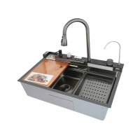 Мийка багатофункціональна Mixxus MH7546-SET-06 DECOR NANO-BLACK з вбудованим змішувачем (MX9576) Мийка багатофункціональна Mixxus MH7546-SET-06 DECOR NANO-BLACK з вбудованим змішувачем (MX9576)