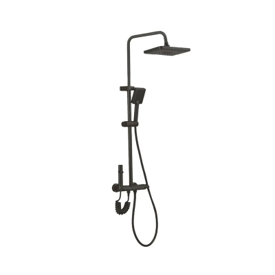 Душова колона Armata BCS-009-J Black зі змішувачем з кнопковим перемикачем, 4 режими (CH6508) Душова колона Armata BCS-009-J Black зі змішувачем з кнопковим перемикачем, 4 режими (CH6508)