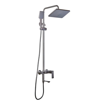 Душова колона із змішувачем Haiba Kubus 009-J Graphite (HB4005) Душова колона із змішувачем Haiba Kubus 009-J Graphite (HB4005)