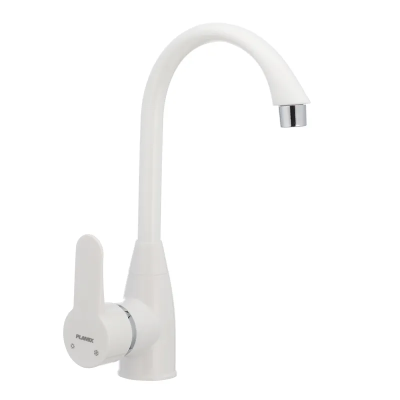Змішувач для кухні Plamix Mario-011 білий (без підводки) (PM0015) Змішувач для кухні Plamix Mario-011 білий (без підводки) (PM0015)