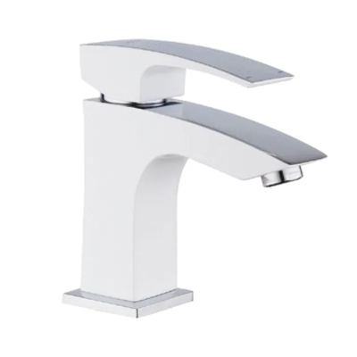 Змішувач для умивальника Koer KB-10007-04 (Колір хром+білий) (KR5149) Змішувач для умивальника Koer KB-10007-04 (Колір хром+білий) (KR5149)