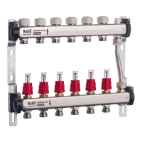 Колектор з витратомірами та термостатичними клапанами з байпасом Roho R814-06 - 1
