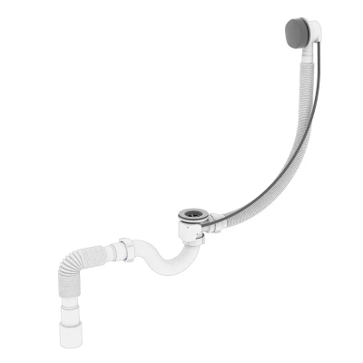 Сифон для ванної кімнати Zerix SV-01-B прямоточний з переливом  Сифон для ванної кімнати Zerix SV-01-B прямоточний з переливом