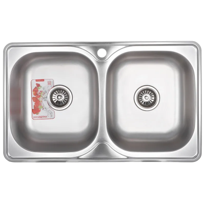 Мийка кухонна Zerix Z7848D-08-180E Double (Satin) (ZS0578) Мийка кухонна Zerix Z7848D-08-180E Double (Satin) (ZS0578)