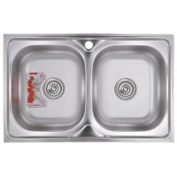 Мийка кухонна Zerix Z8050D-08-180MD Double (micro decor) (ZM0613) Мийка кухонна Zerix Z8050D-08-180MD Double (micro decor) (ZM0613)