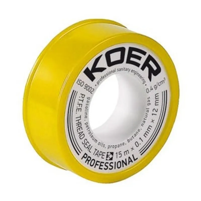 ФУМ стрічка для газу KOER ST-02 15M * 0.1mm * 12mm (KR0120) ФУМ стрічка для газу KOER ST-02 15M * 0.1mm * 12mm (KR0120)