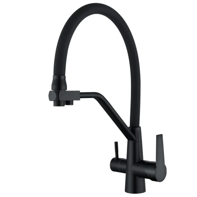 Кухонний змішувач із чорним силіконовим виливом Mixxus FUL-021 (з вих.для питної води) (MI6021) Кухонний змішувач із чорним силіконовим виливом Mixxus FUL-021 (з вих.для питної води) (MI6021)