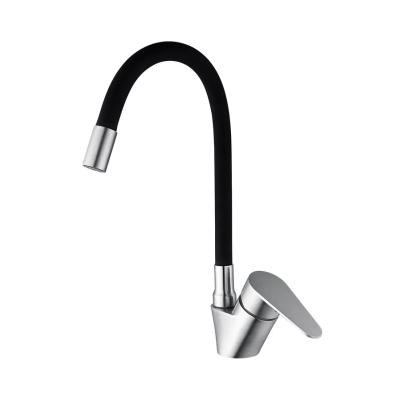 Змішувач для кухні Mixxus NEO-011 REFL.Black із силіконовим виливом (MI6558)