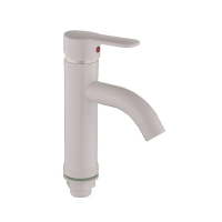 Змішувач для умивальника Plamix Raul-001-B White (без підведення) (PM0652)