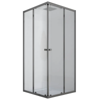 Душова кабіна без піддону Mixxus CUBIC SC01-90x90x185-TR GRAPHITE прозоре скло 4мм (MI6907)