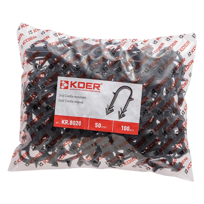 Скоба якірна Koer KR.8020 50 мм (Продається по 100 шт) (KR3244) Скоба якірна Koer KR.8020 50 мм (Продається по 100 шт) (KR3244)