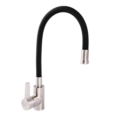 Змішувач для кухні Zerix LR74004-2 з чорним гнучким виливом (LL1202) Змішувач для кухні Zerix LR74004-2 з чорним гнучким виливом (LL1202)