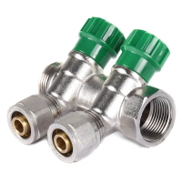 Колектор вентильний з фитингом Koer KR.1123-2 3/4 Колектор вентильний з фитингом Koer KR.1123-2 3/4