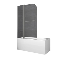 Шторки скляні на ванну Koer SR BS04-95x140-TR-07 прозоре скло 6мм, графіт (KR5404) Шторки скляні на ванну Koer SR BS04-95x140-TR-07 прозоре скло 6мм, графіт (KR5404)