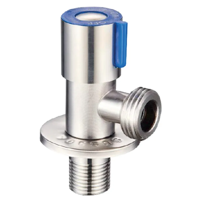 Кран для підключення сантехприладів Zerix VAL-03-1/2x3/4 з нержавіючої сталі SUS304 (синій) (MX0685