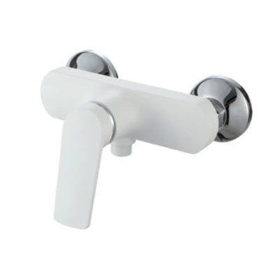 Змішувач для душової кабіни Plamix Lucas-003 SET White з шлангом, лійкою та кронштейном (PM0711) Змішувач для душової кабіни Plamix Lucas-003 SET White з шлангом, лійкою та кронштейном (PM0711)