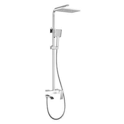 Душова колона KOER KB-56007-04 зі змішувачем, 3 функції (Колір хром+білий) (KR5159) Душова колона KOER KB-56007-04 зі змішувачем, 3 функції (Колір хром+білий) (KR5159)