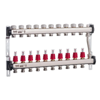 Колектор з витратомірами та термостатичними клапанами з байпасом Roho R814-10 - 1